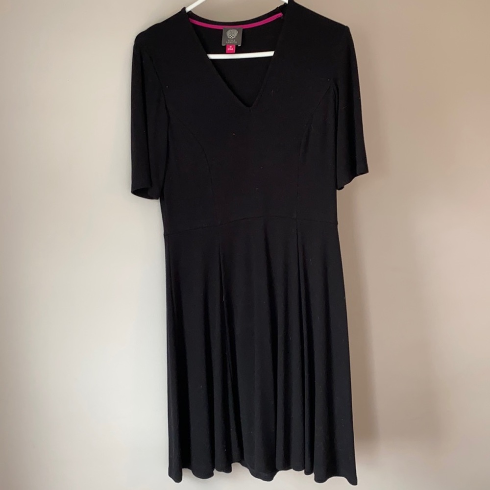 Vince camuto size 10 black rayon spandex dress